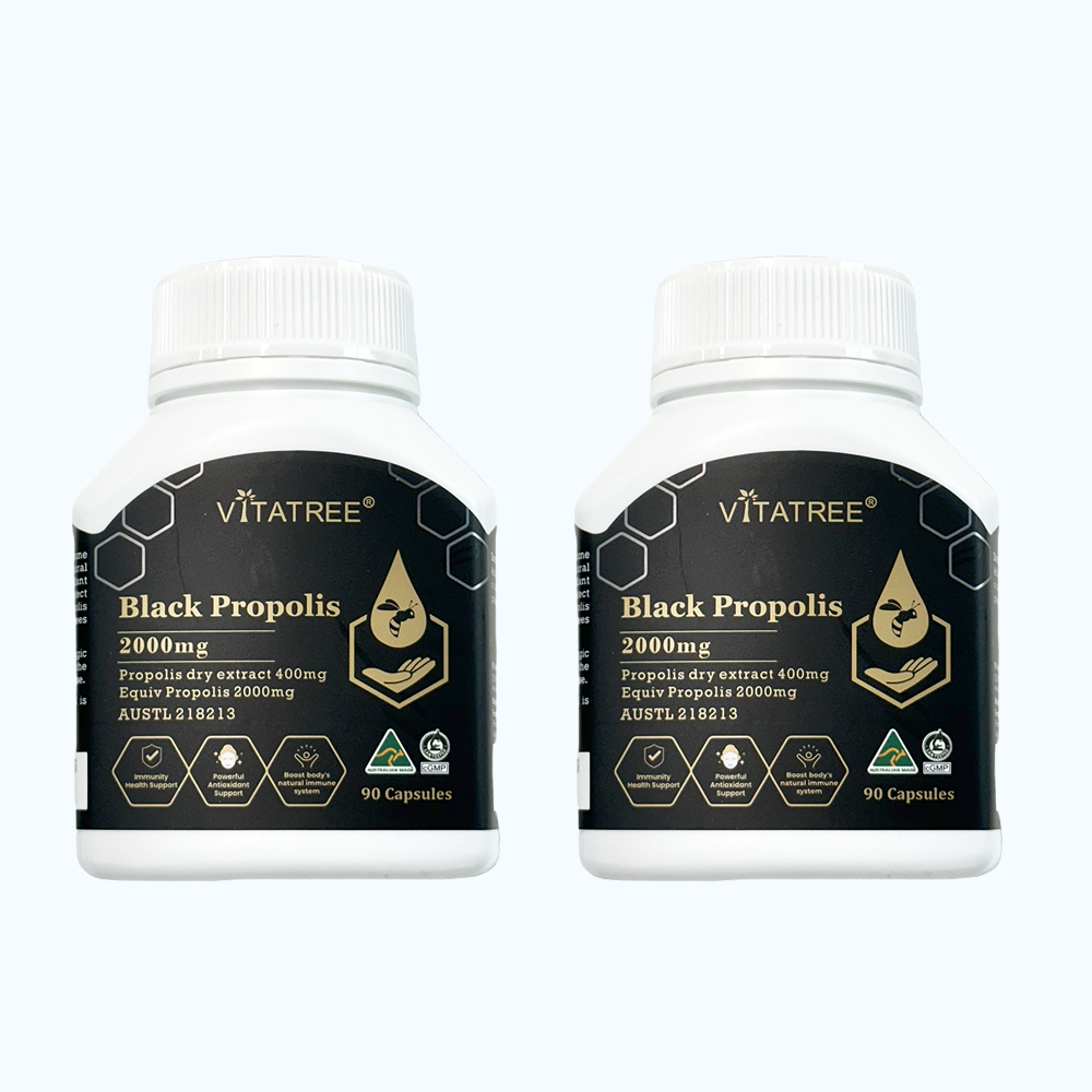 Combo 2 hộp Thực phẩm bảo vệ sức khoẻ Vitatree Black Propolis