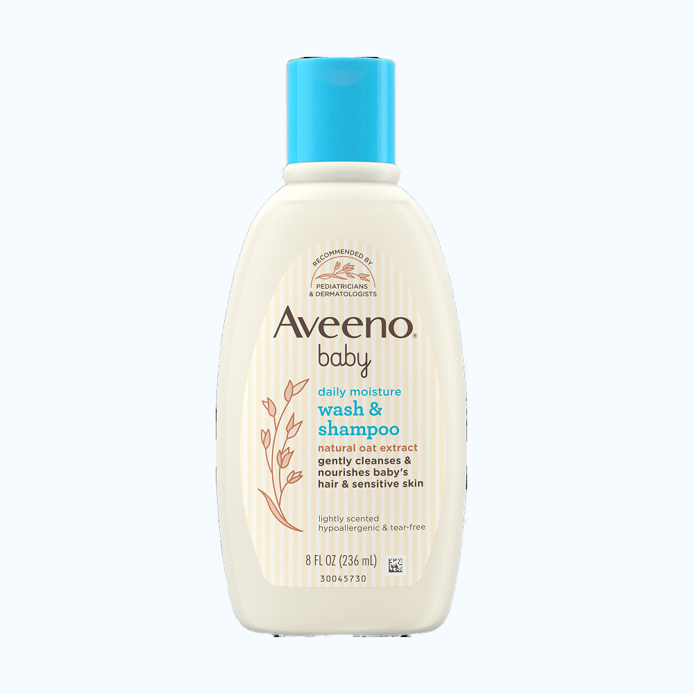 Sữa tắm gội Aveeno Baby Daily Moisture Wash & Shampoo dịu nhẹ cho da bé(Chai 236ml)