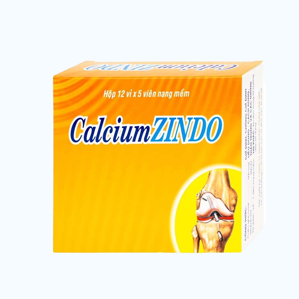 Thuốc CalciumZindo USA bổ sung Canxi, vitamin D (Hộp 12 vỉ x 5 viên)