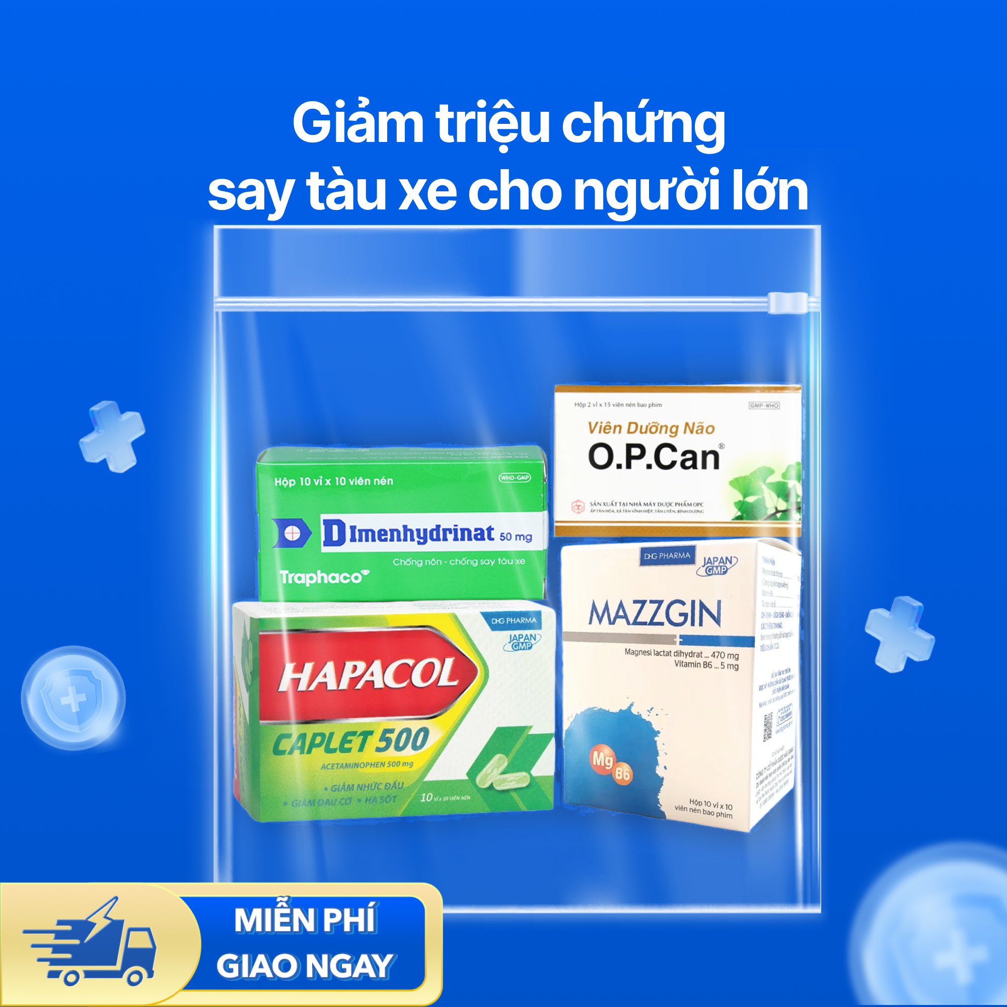 Nhóm sản phẩm giảm triệu chứng say tàu xe cho người lớn