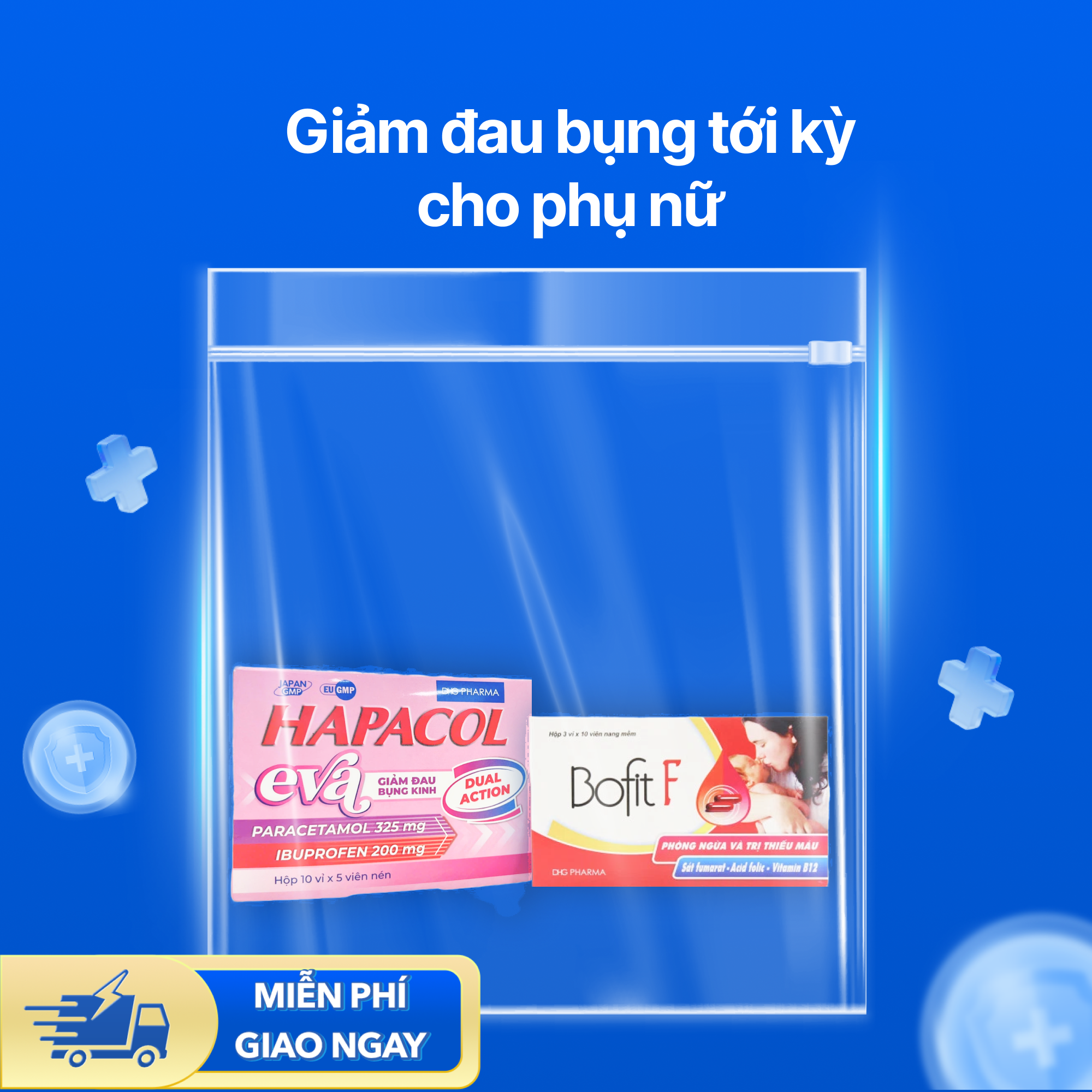 Nhóm sản phẩm giảm đau bụng tới kì cho phụ nữ