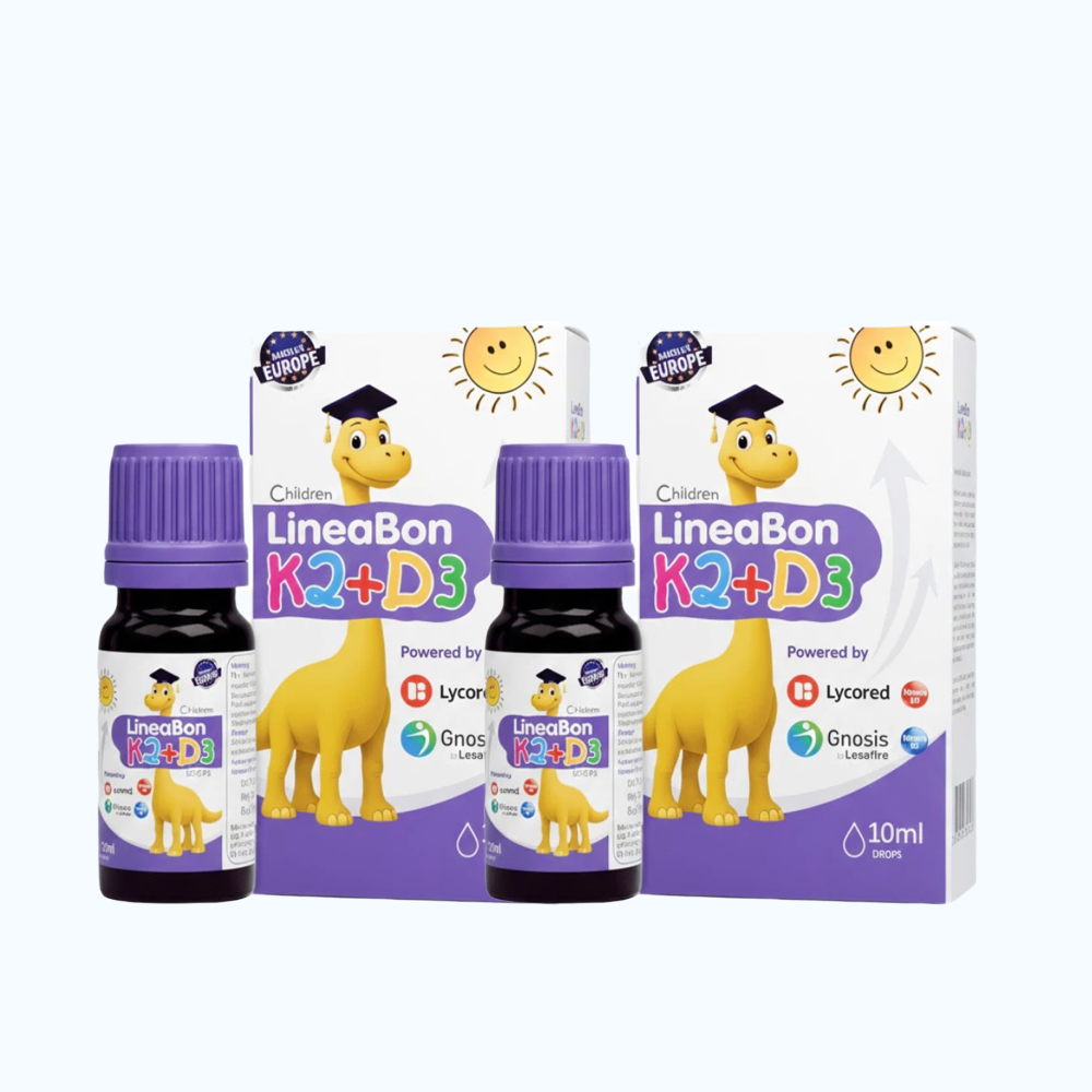 Combo 2 Hộp Dung dịch LineaBon K2 + D3 giúp bé ngủ ngon, tăng trưởng chiều cao (Chai 10ml)