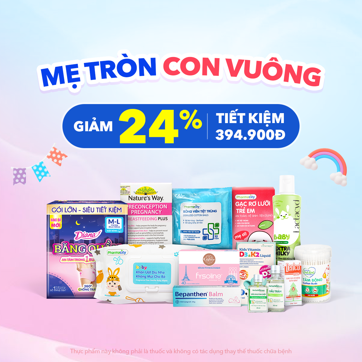 Combo Mẹ Tròn Con Vuông