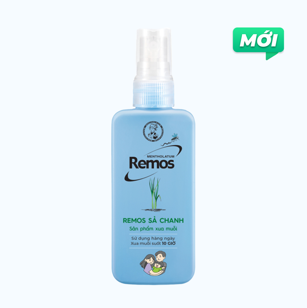 Xịt Chống Muỗi Remos Hương Sả Chanh 70ml