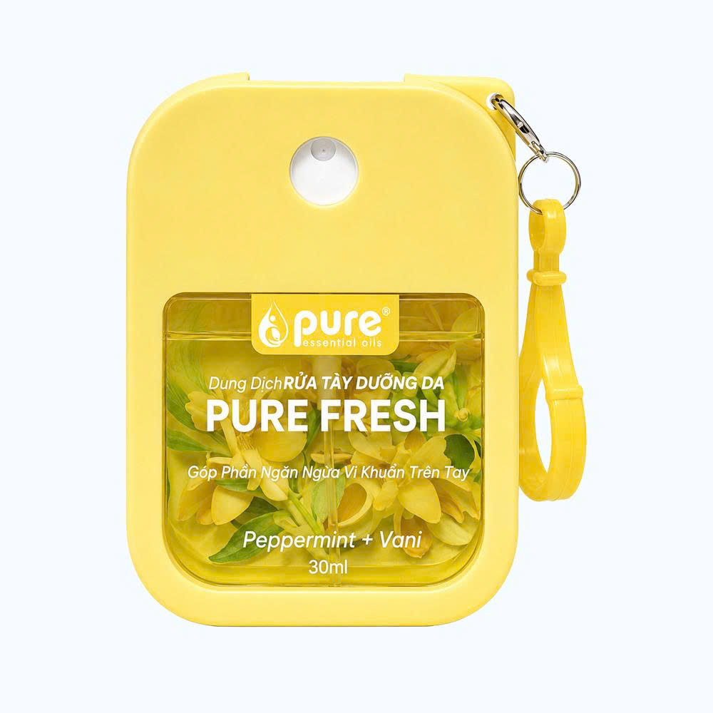 Xịt rửa tay PURE FRESH Peppermint & Vani bạc hà thơm mát (Chai 30ml)