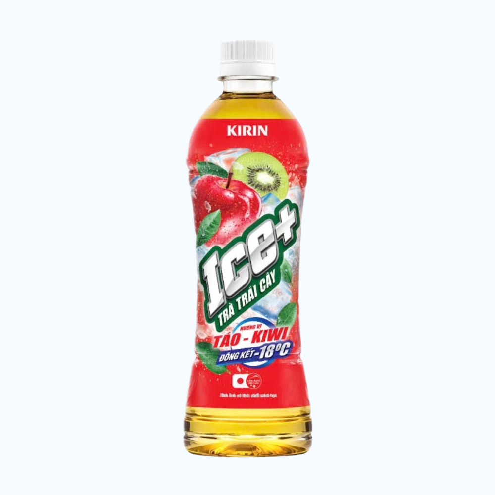Nước uống Kirin Ice+ trà trái cây vị táo kiwi (490ml)
