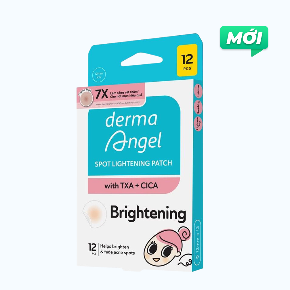 DermaAngel Miếng Dán Mụn Mờ Thâm Spot Lightening Patch (12 Miếng/Hộp)