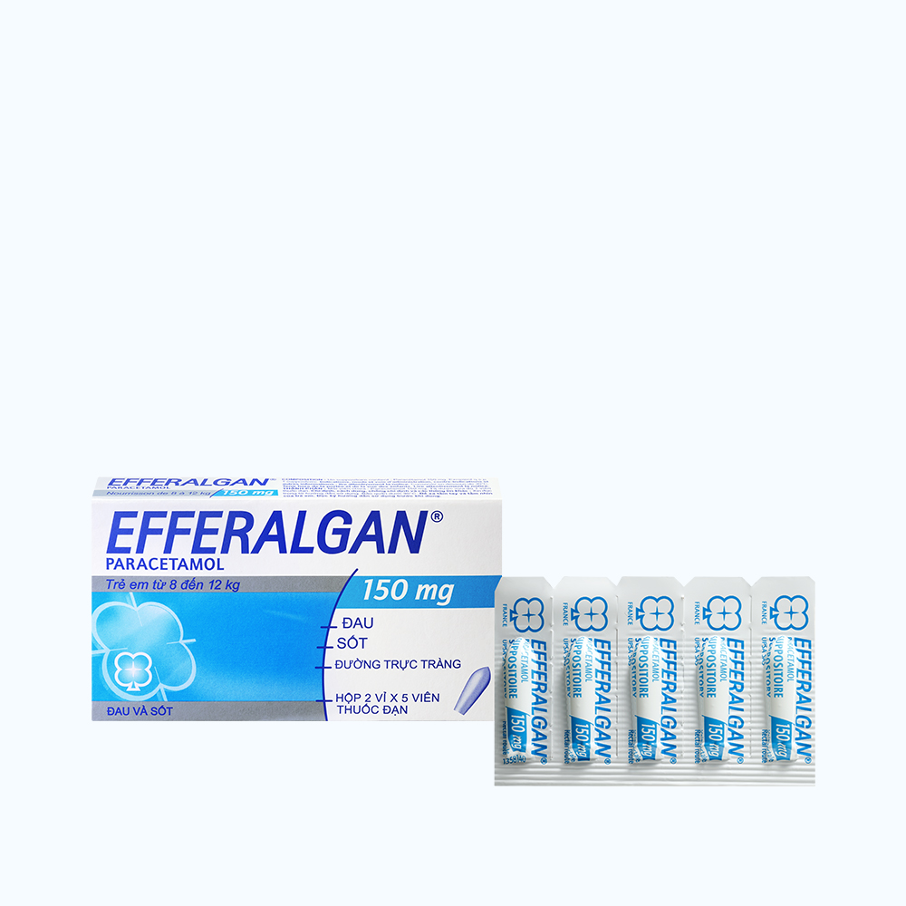 Thuốc Efferalgan 150mg giảm đau, hạ sốt (2 vỉ x 5 viên)