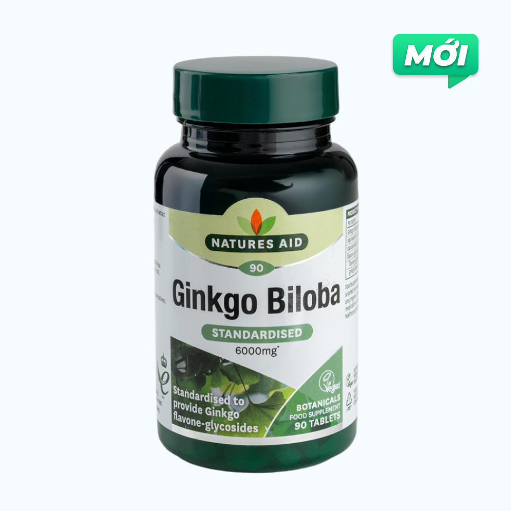Ginkgo Biloba 6000mg tăng cường tuần hoàn máu (Hộp 90 viên)