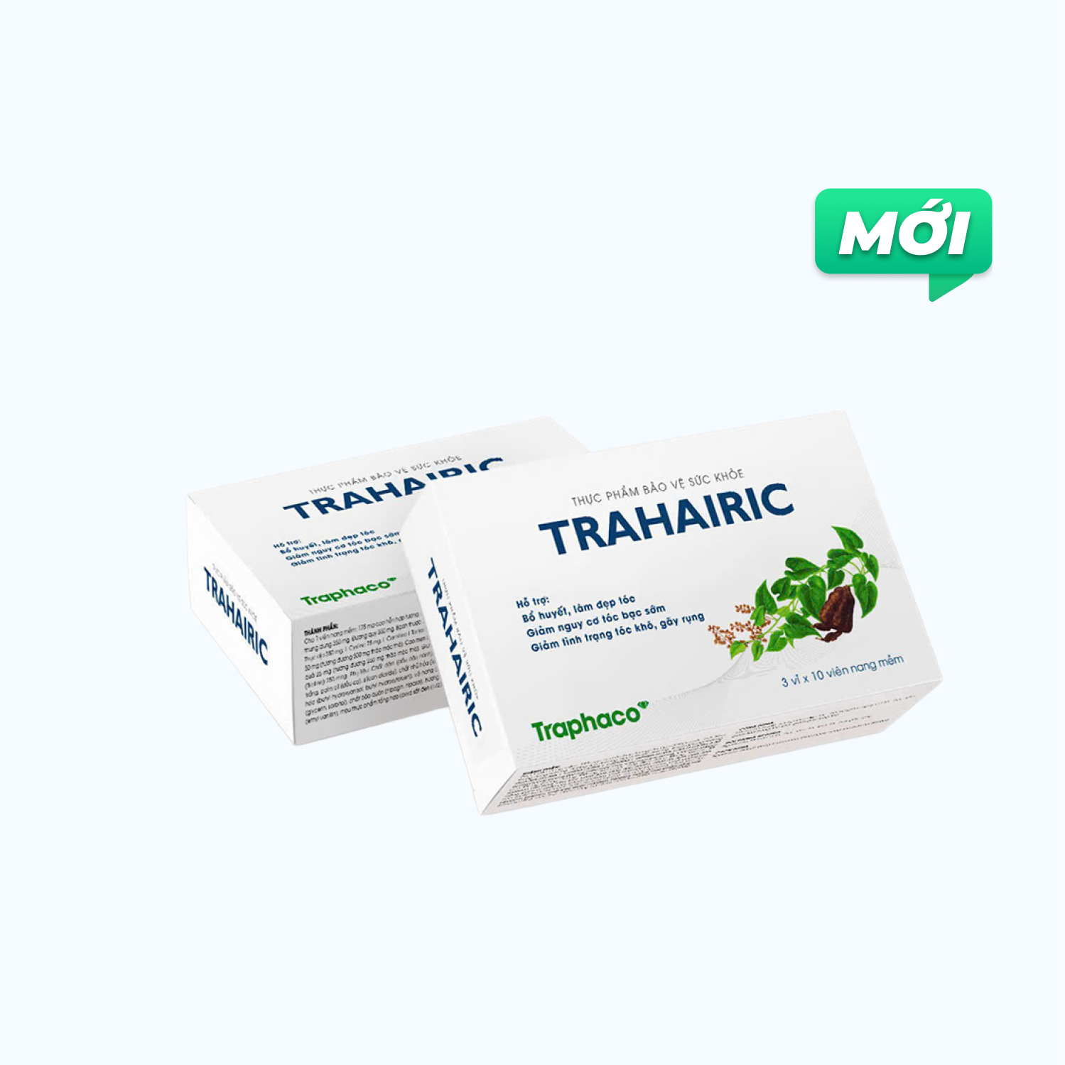 Thực Phẩm Bảo Vệ Sức Khỏe TRAHAIRIC Hỗ Trợ Giảm Nguy Cơ Tóc Bạc, Khô Tóc, Gãy Rụng