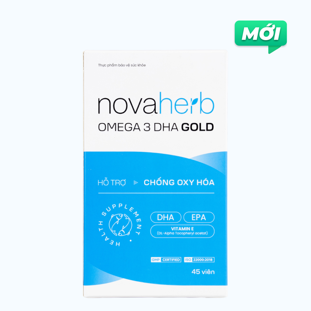 Novaherb Omega 3 DHA Gold (Hộp 45 Viên Nang Mềm)