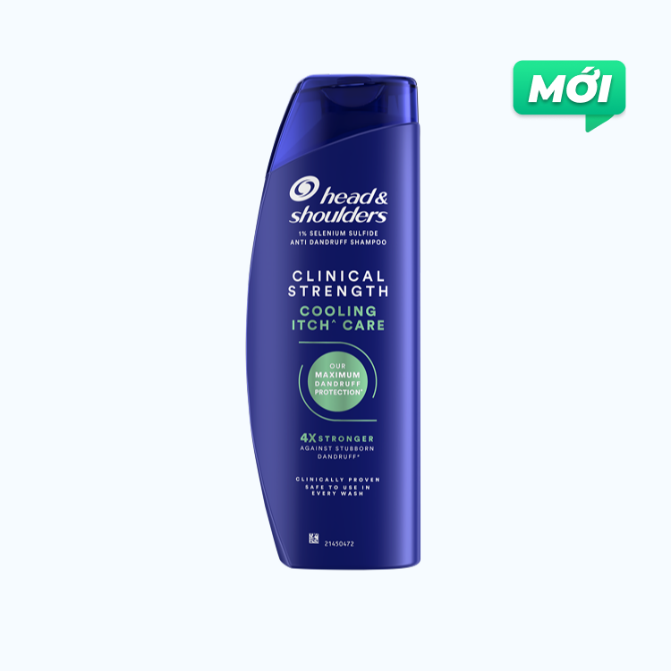 Dầu Gội Xả Head & Shoulders 2in1 Sạch Gàu Da Đầu Ngứa Clinical Strength Cooling Itch Care 400ml