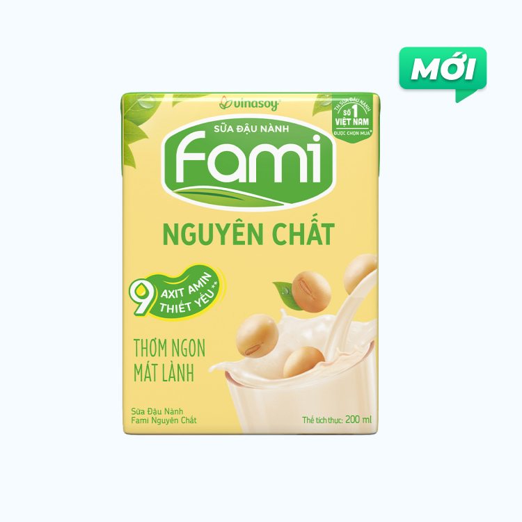 Sữa đậu nành Fami nguyên chất (200ml)