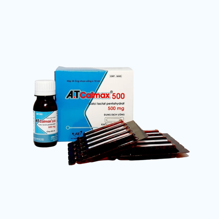 Thuốc A.T Calmax 500mg bổ sung canxi (30 ống x 10ml)