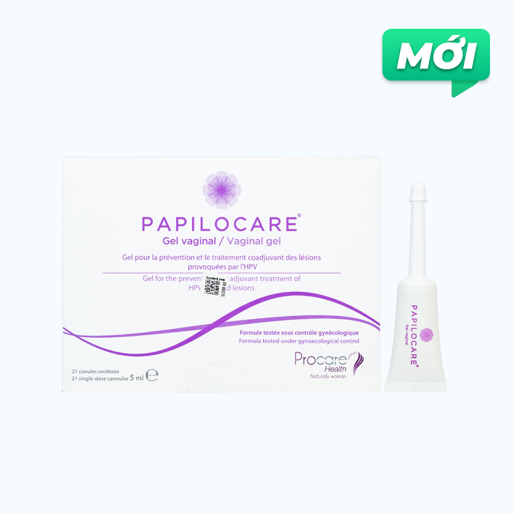 Papilocare Vaginal Gel Phụ Khoa Phòng Ngừa Và Hỗ Trợ Điều Trị Tổn Thương do HPV (Hộp 21 tuýp x 5ml)