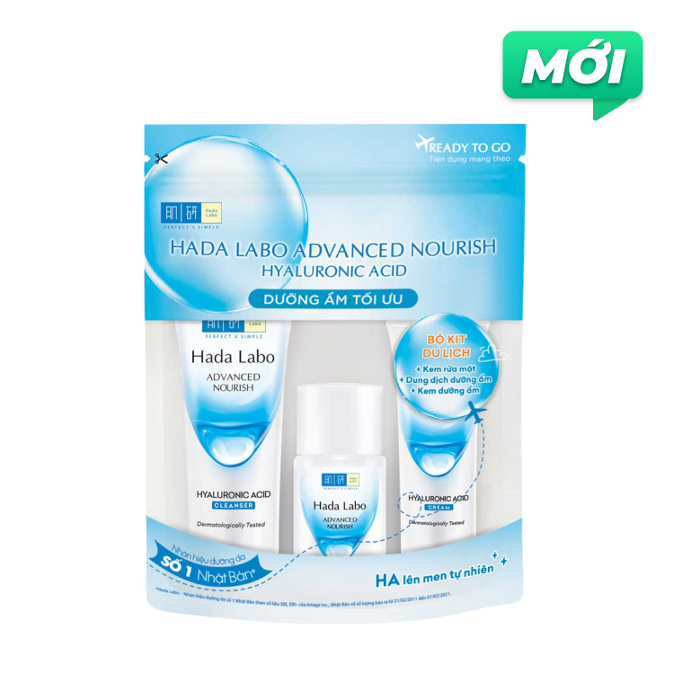 Hada Labo Bộ Dưỡng Ẩm Da (SRM 15g + Lotion 20g + Cream 12g)