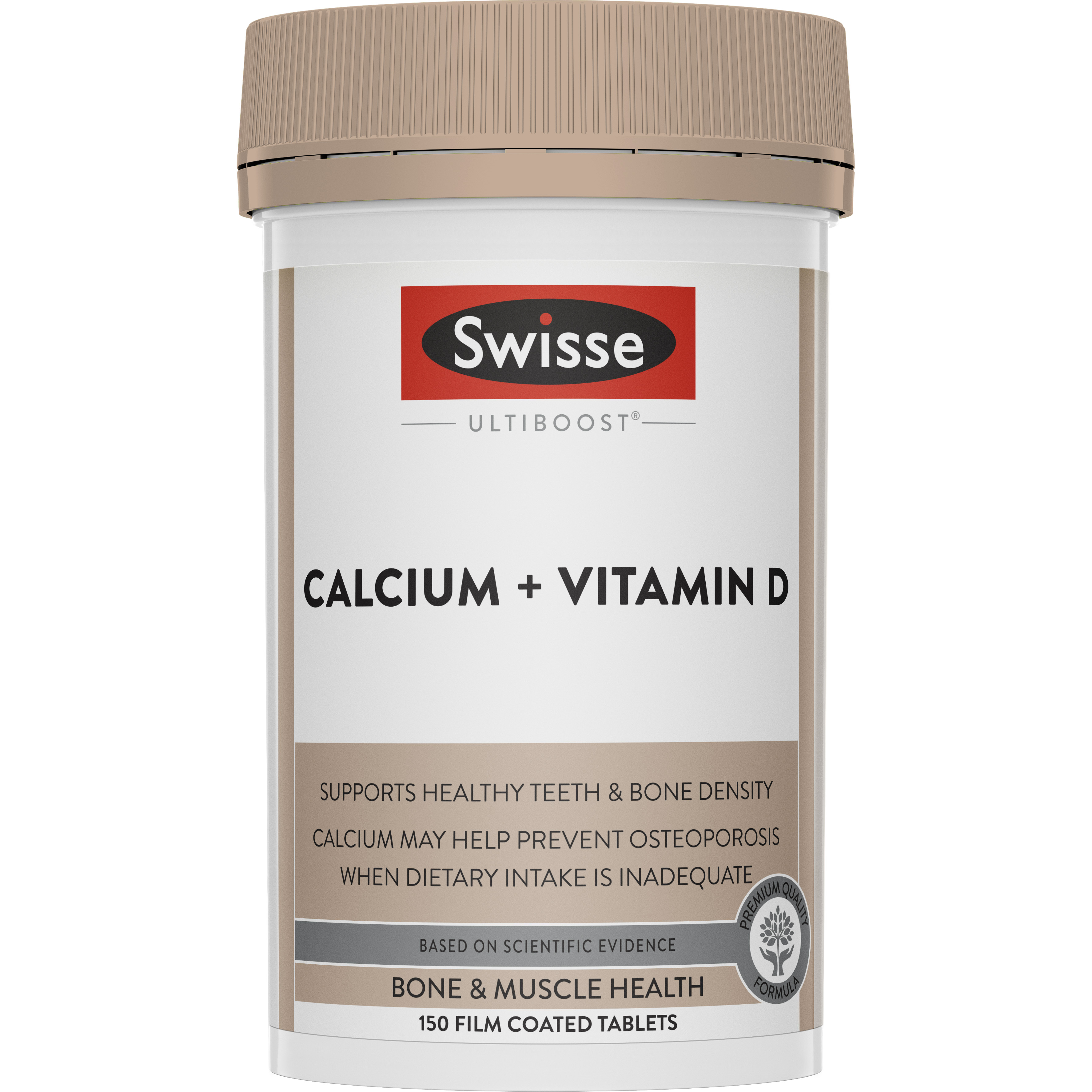 Viên uống SWISSE Ultiboost Calcium + Vitamin D giảm nguy cơ loãng xương (Hộp 150 viên)