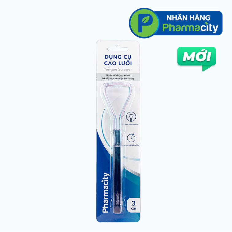 Pharmacity Dụng Cụ Cạo Lưỡi (Bộ 3 Cái)