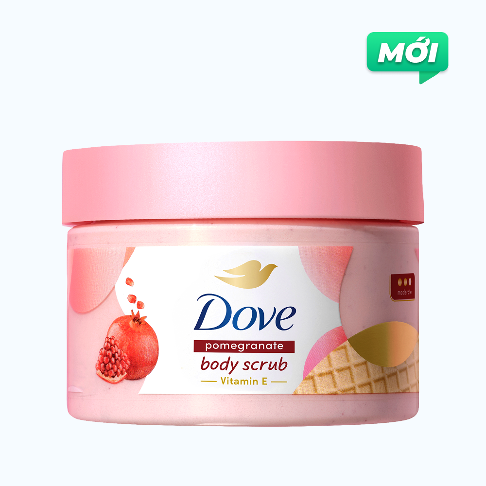 Dove Tẩy Tế Bào Da Chết Hương Lựu Đỏ Kết Cấu Dạng Kem Mịn (Hũ 280g)