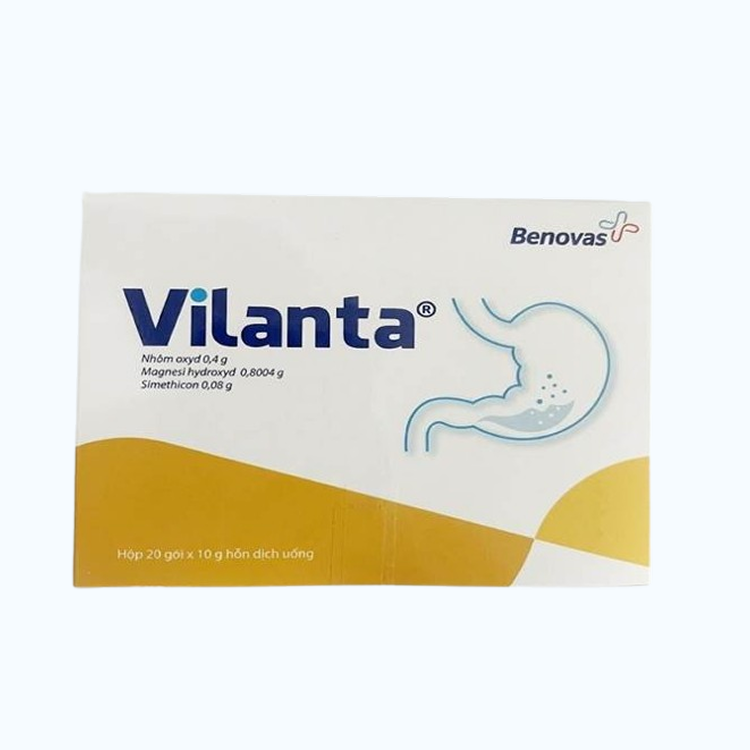 Hỗn dịch uống Vilanta điều trị loét dạ dày, trào ngược (20 gói x 10g)