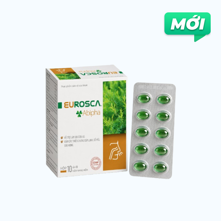 TPBVSK Abipha Eurosca Hỗ Trợ Giảm Triệu Chứng Cảm (Hộp x 10 Vỉ x 10 Viên)