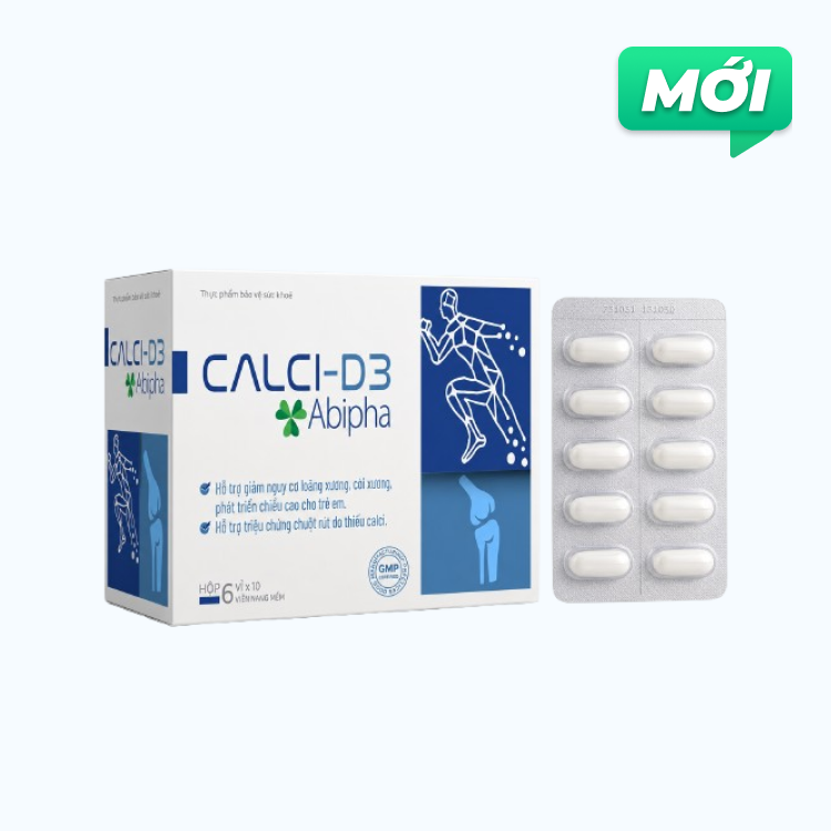 TPBVSK Abipha Calci - D3 (Hộp x 6 Vỉ x 10 Viên)