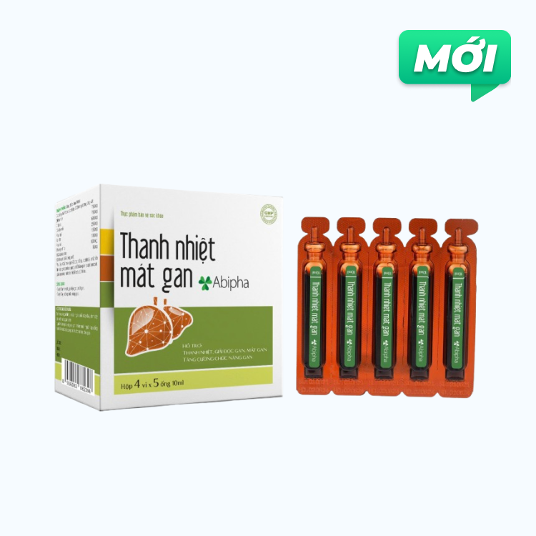 TPBVSK Abipha Thanh Nhiệt Mát Gan ( Hộp x 4 Vỉ x 5 Ống x 10ml)