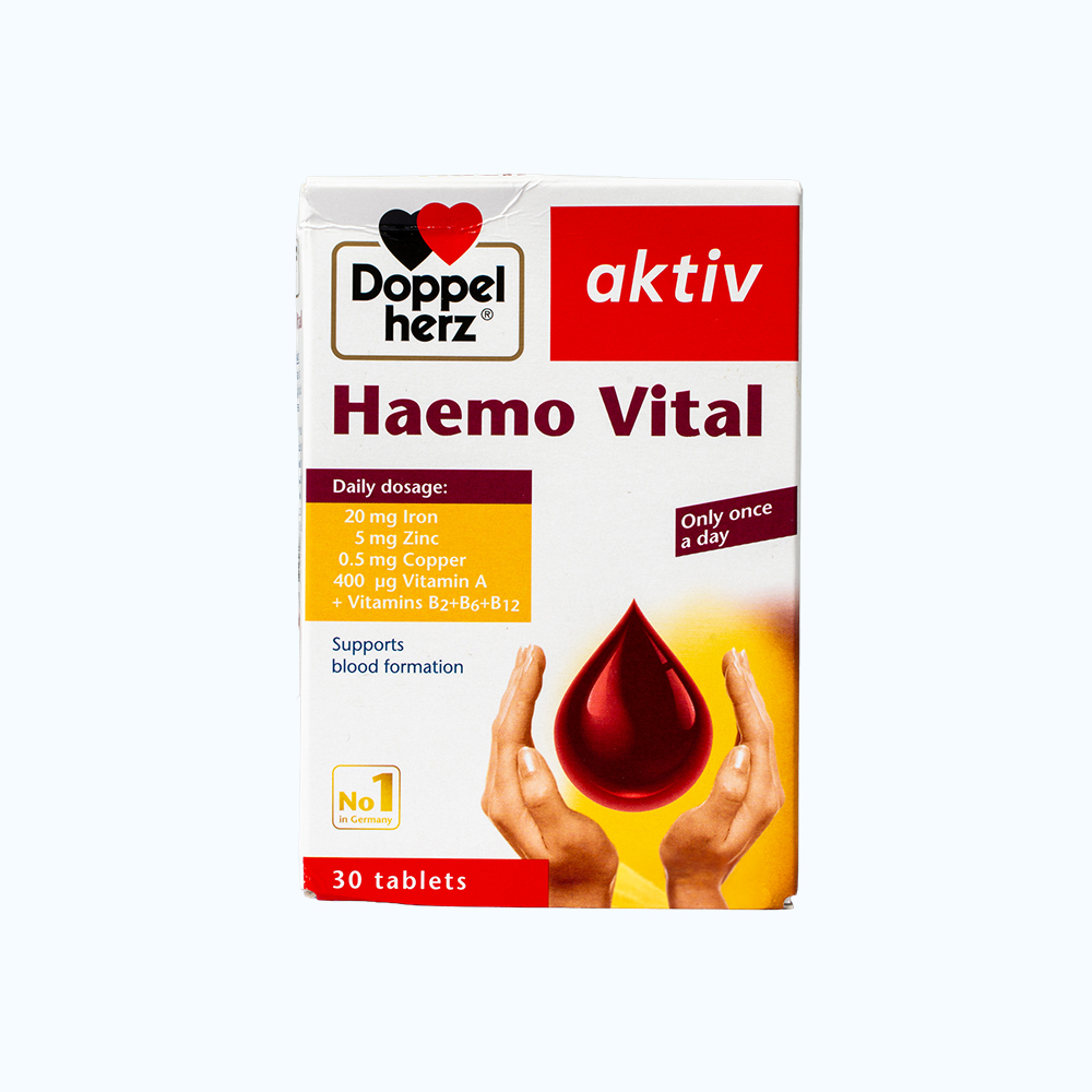 DOPPELHERZ Haemo Vital Bổ Sung Sắt (Hộp 30 Viên)