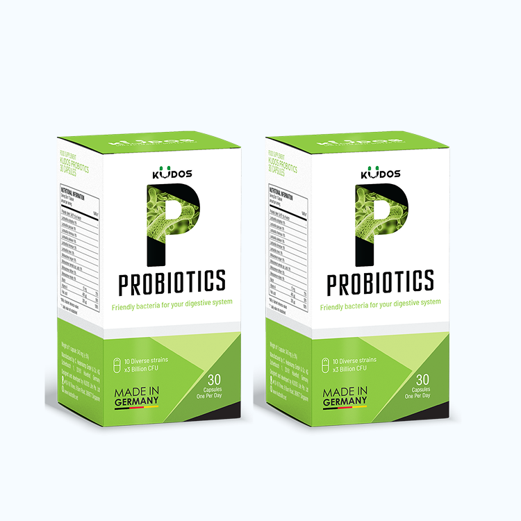 Combo 2 Viên uống Kudos Probiotics bổ sung lợi khuẩn đường ruột, tốt cho tiêu hóa. (Hộp 30 viên)