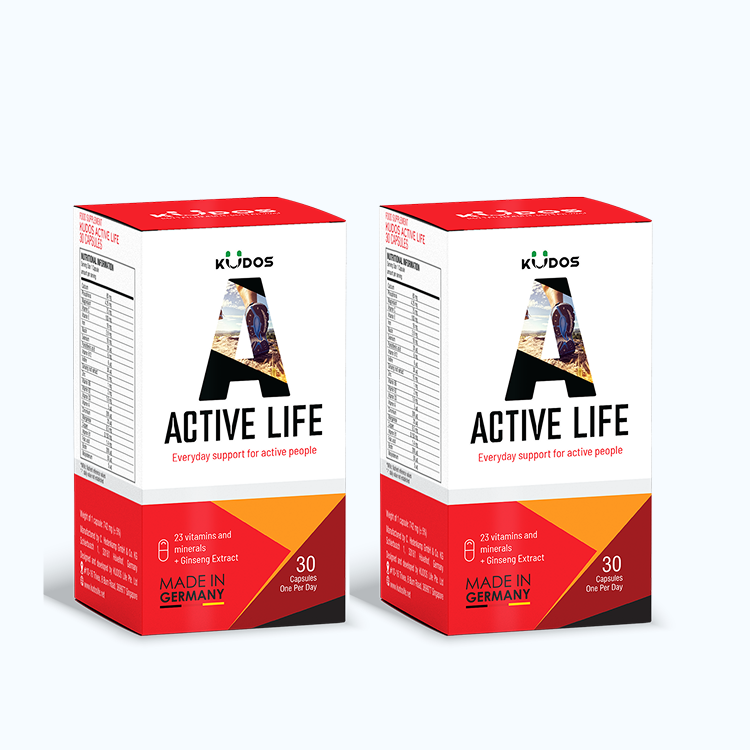 Combo 2 Viên uống Kudos Active Life bổ sung vitamin và khoáng chất (Hộp 30 viên)