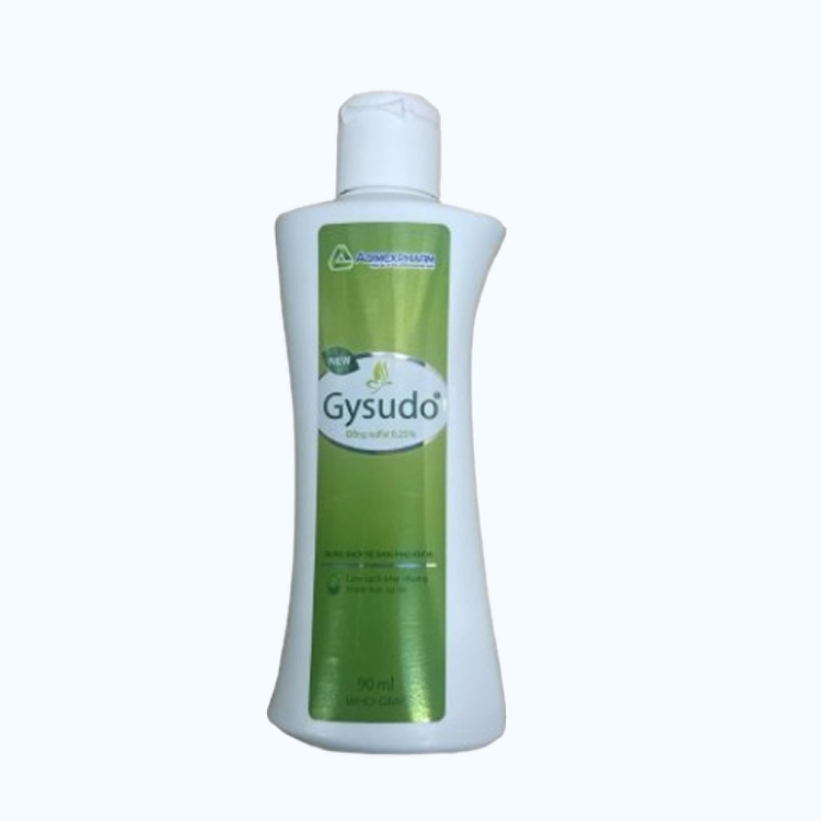Dung dịch dùng ngoài Gysudo 0.225g trị viêm ngứa phụ khoa, sát trùng ngoài da (chai 90ml)