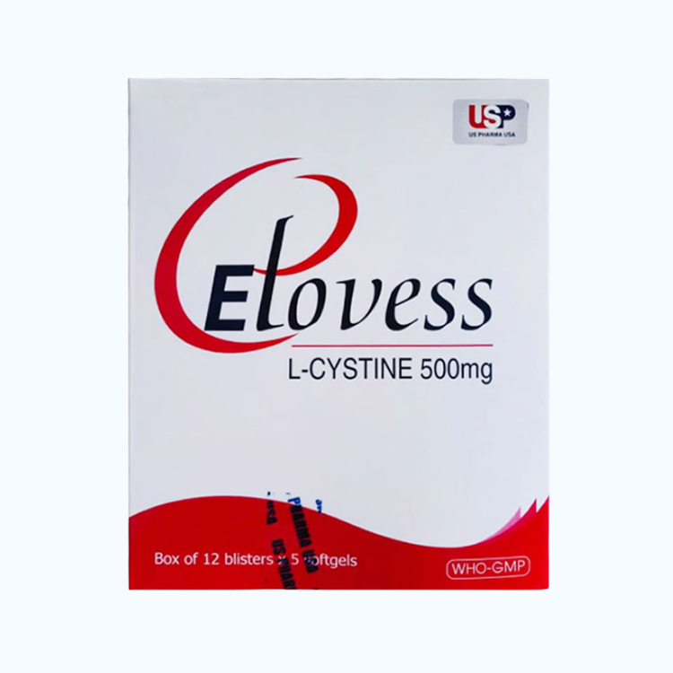 Viên nang Elovess 500mg hỗ trợ điều trị rối loạn dưỡng tóc và móng (12 vỉ x 5 viên)