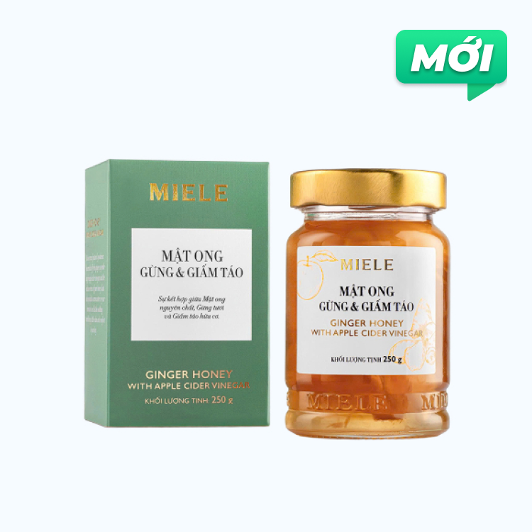 Mật Ong Gừng & Giấm Táo Miele Hũ 250G