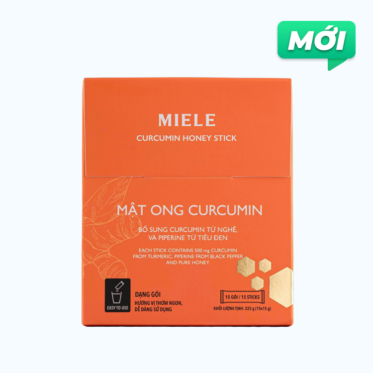 Mật Ong Curcumin Miele (Hộp 15 Gói x 15G)
