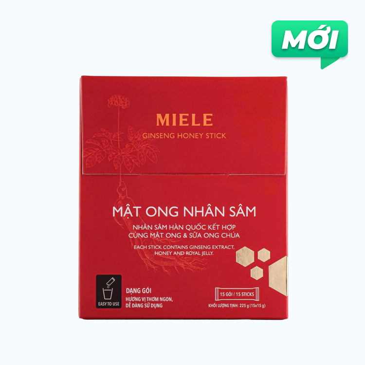Mật Ong Nhân Sâm Miele (Hộp 15 Gói x 15G)