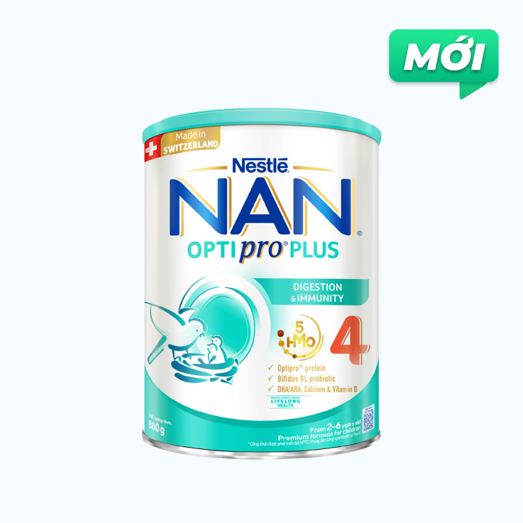 Sữa bột dinh dưỡng Nestle Optipro Plus 4 cho trẻ từ 2-6 tuổi (Lon 800g)