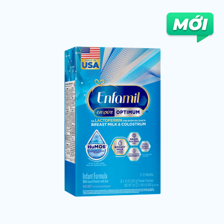 Sữa bột dinh dưỡng Enfamil Enspire Optimum cho trẻ từ 0-12 tháng (Hộp 425g x 2)