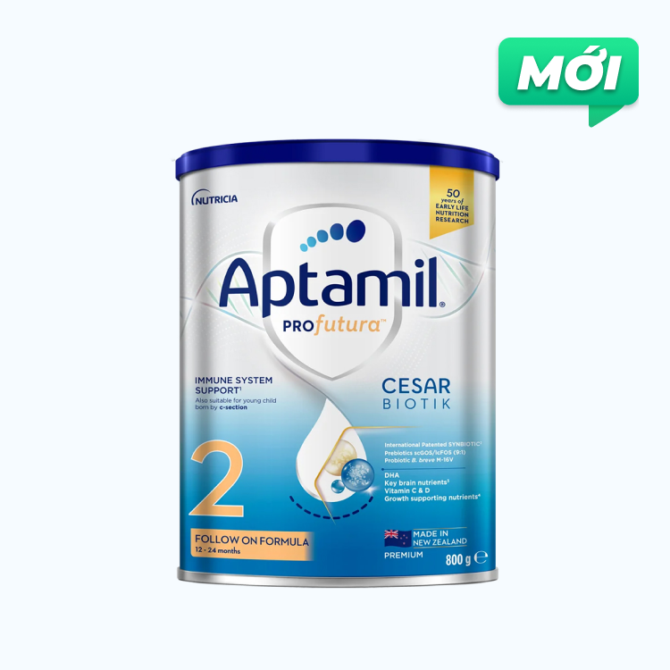 Sữa bột dinh dưỡng Aptamil Profutura 2 Cesar cho trẻ 12-24 Tháng (Lon 800g)