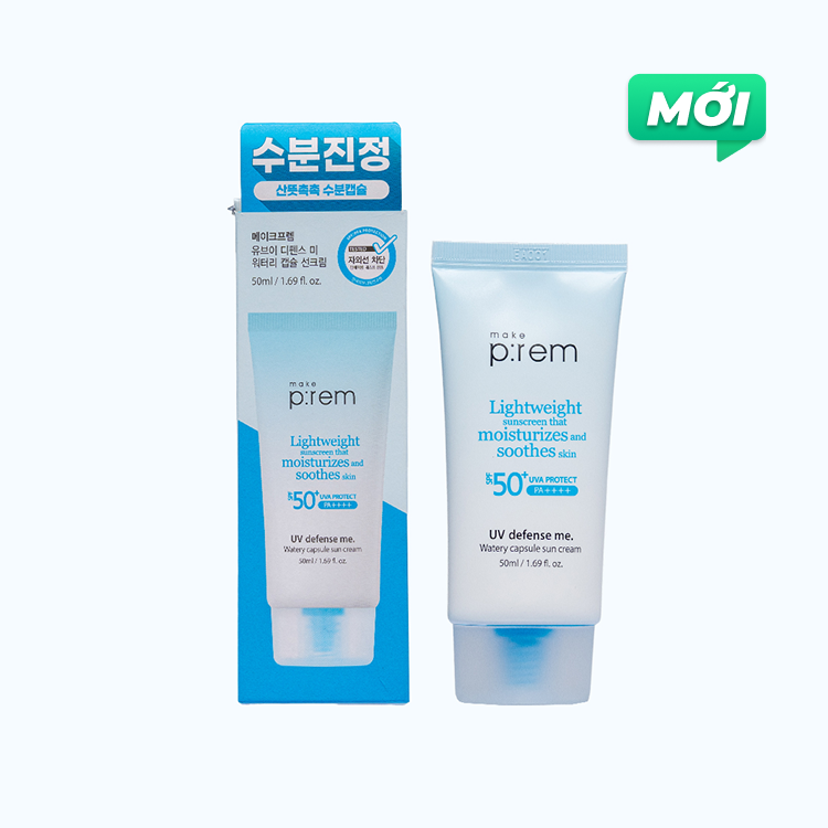Kem Chống Nắng Make p:rem Hóa Học Cấp Ẩm Mỏng Nhẹ (Tuýp 50ml)