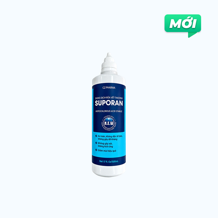 SUPORAN Dung dịch rửa vết thương 500ml