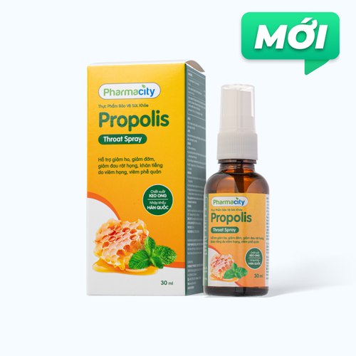 Xịt họng Pharmacity Propolis Throat Spray giảm ho khan hoặc ho có đờm (30ml)