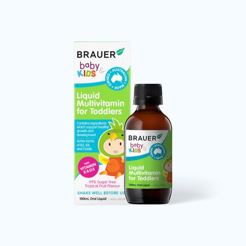 Siro BRAUER Baby & Kids Liquid Multivitamin For Toddlers bổ sung vitamin cho trẻ từ 1-3 tuổi (100ml)