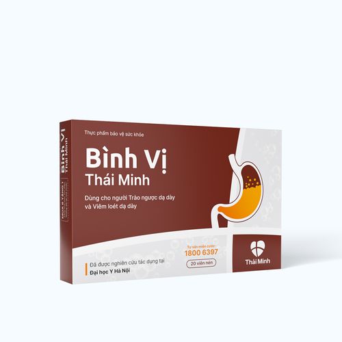 Viên uống Bình Vị Thái Minh hỗ trợ giảm acid dịch vị (Hộp 20 viên)