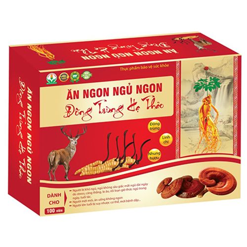 Viên uống Đạt Phú Tín Đông Trùng Hạ Thảo ăn ngon ngủ ngon (Hộp 100 viên)