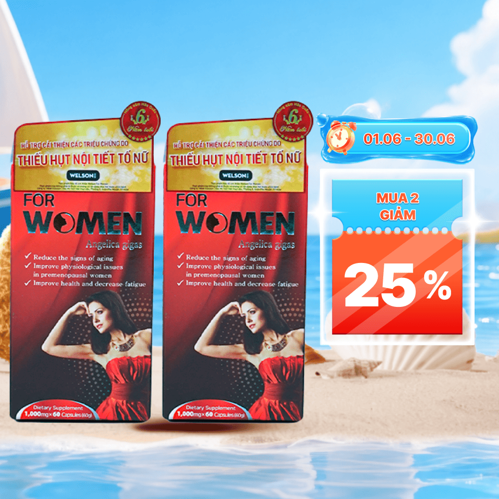 Combo 2 Viên uống Welson For Women hỗ trợ tăng cường sinh lý nữ (Lọ 60 viên)