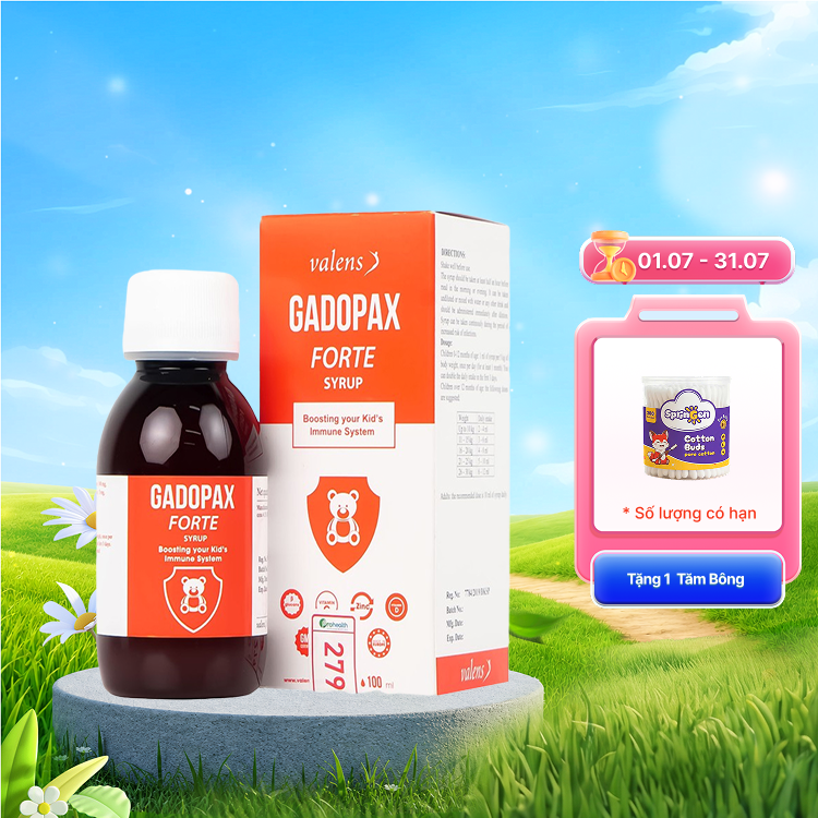 Siro Gadopax Forte hỗ trợ tăng sức đề kháng của cơ thể (100ml)
