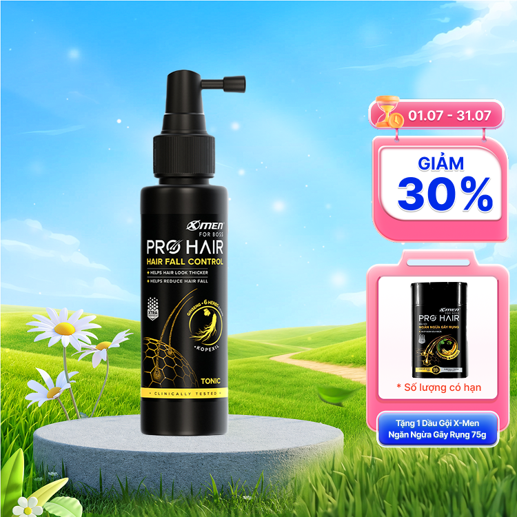 Xịt ngăn ngừa rụng tóc Xmen For Boss Pro Hair (Chai 100ml)