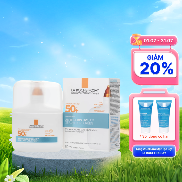 La Roche-Posay Anthelios Uvair SPF 50+ thấm nhanh kiềm dầu (Tuýt 50ml)