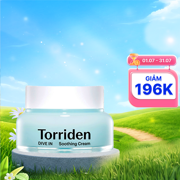 Kem dưỡng Torriden DIVE IN Soothing giúp dưỡng ẩm, làm dịu da 100ml