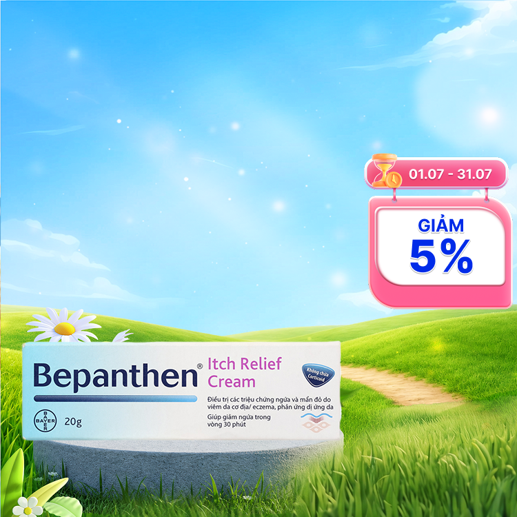 Kem Bepanthen Itch Relief Cream giúp giảm ngứa và mẩn đỏ (Tuýp 20g)